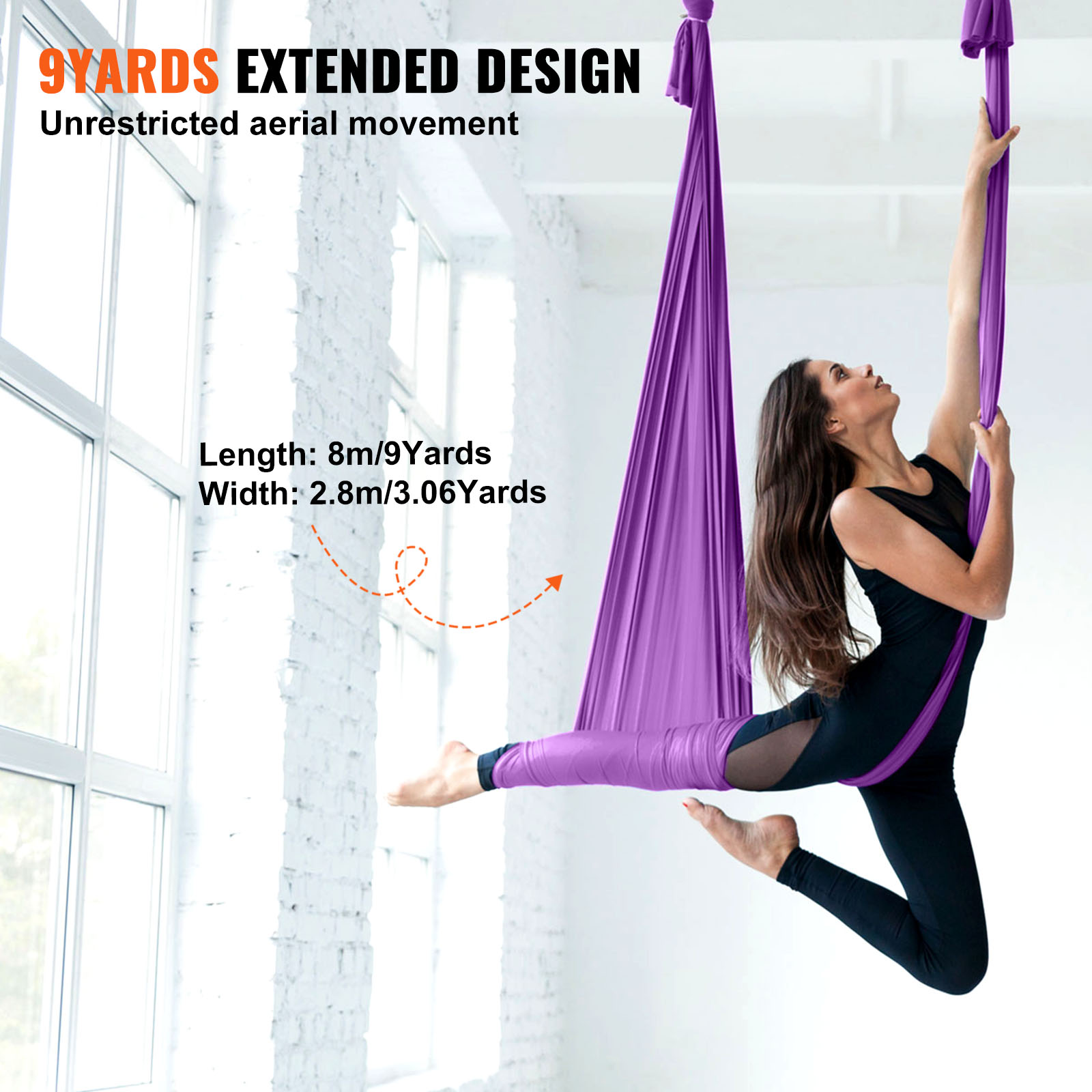 8.7/11Yards Aerial Yoga Hammoc - огляд і ціна Aerial Silk Hammock