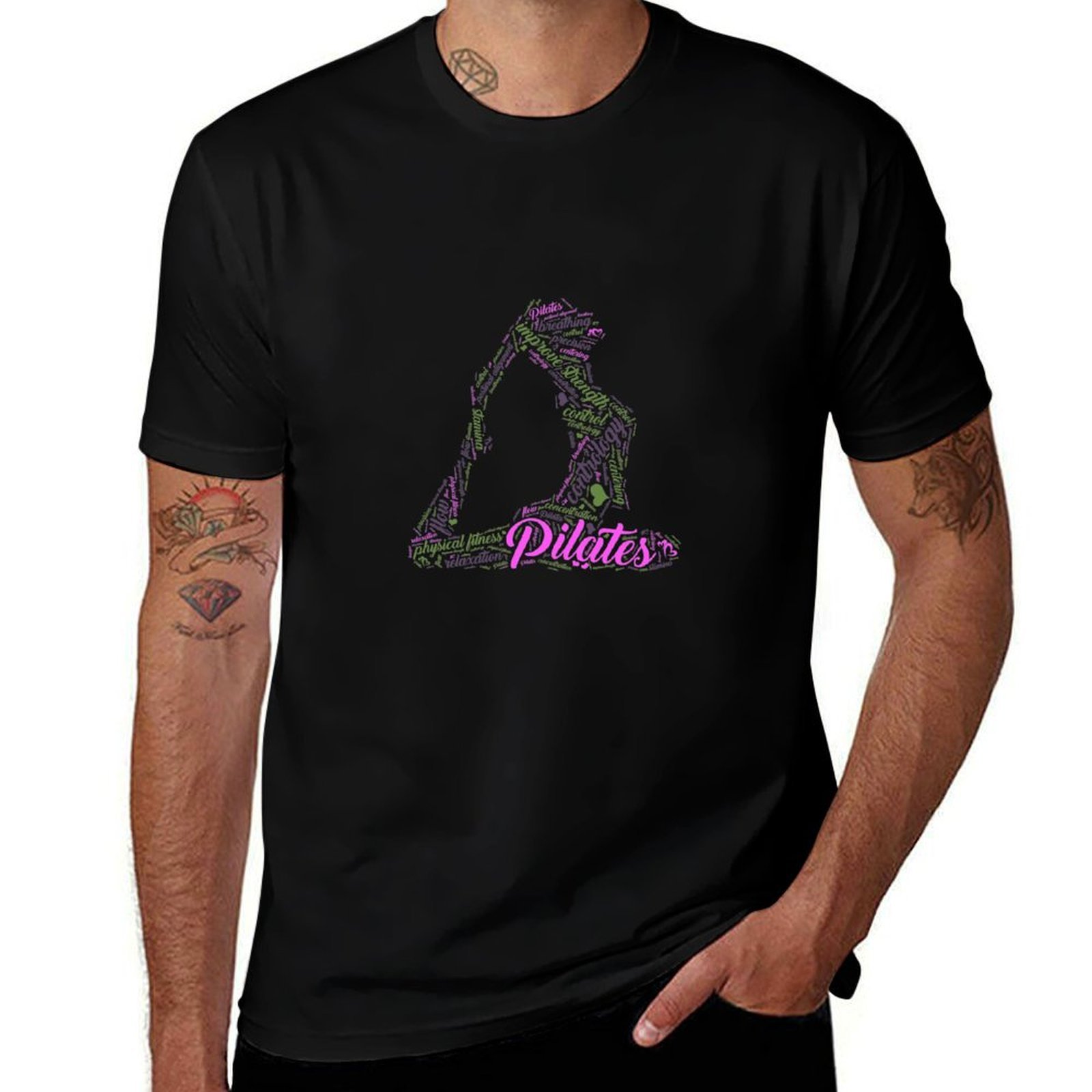 Womens Fun Word Cloud and Cute - огляд і ціна Pilates Yoga Classes