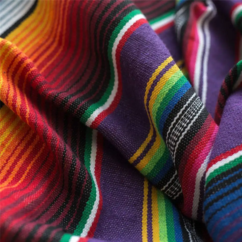Mexican Tassel Blanket Multi B - огляд і ціна Pilates Yoga Towel