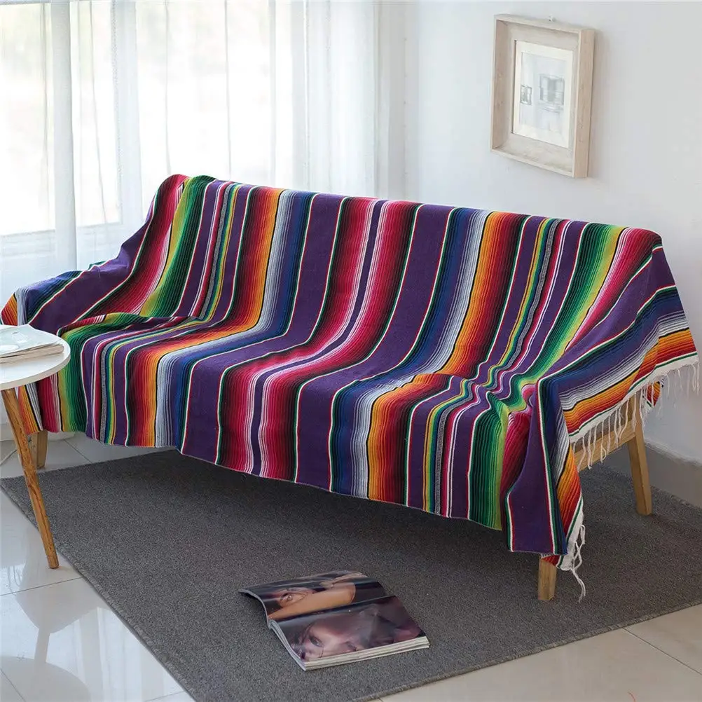 Mexican Tassel Blanket Multi B - огляд і ціна Pilates Yoga Towel