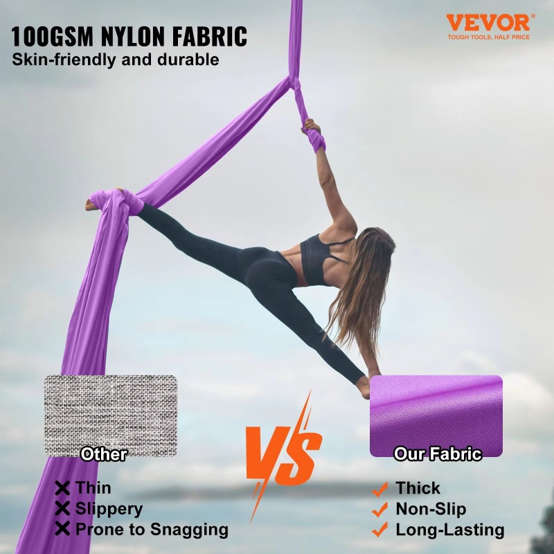 2026 Purple 8.7-Yard Aerial Si - огляд і ціна Aerial Silk Hammock