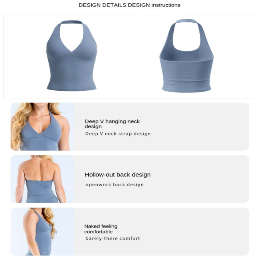 Bra Halter V-Neck Yoga Tank To - огляд і ціна Pilates V Yoga