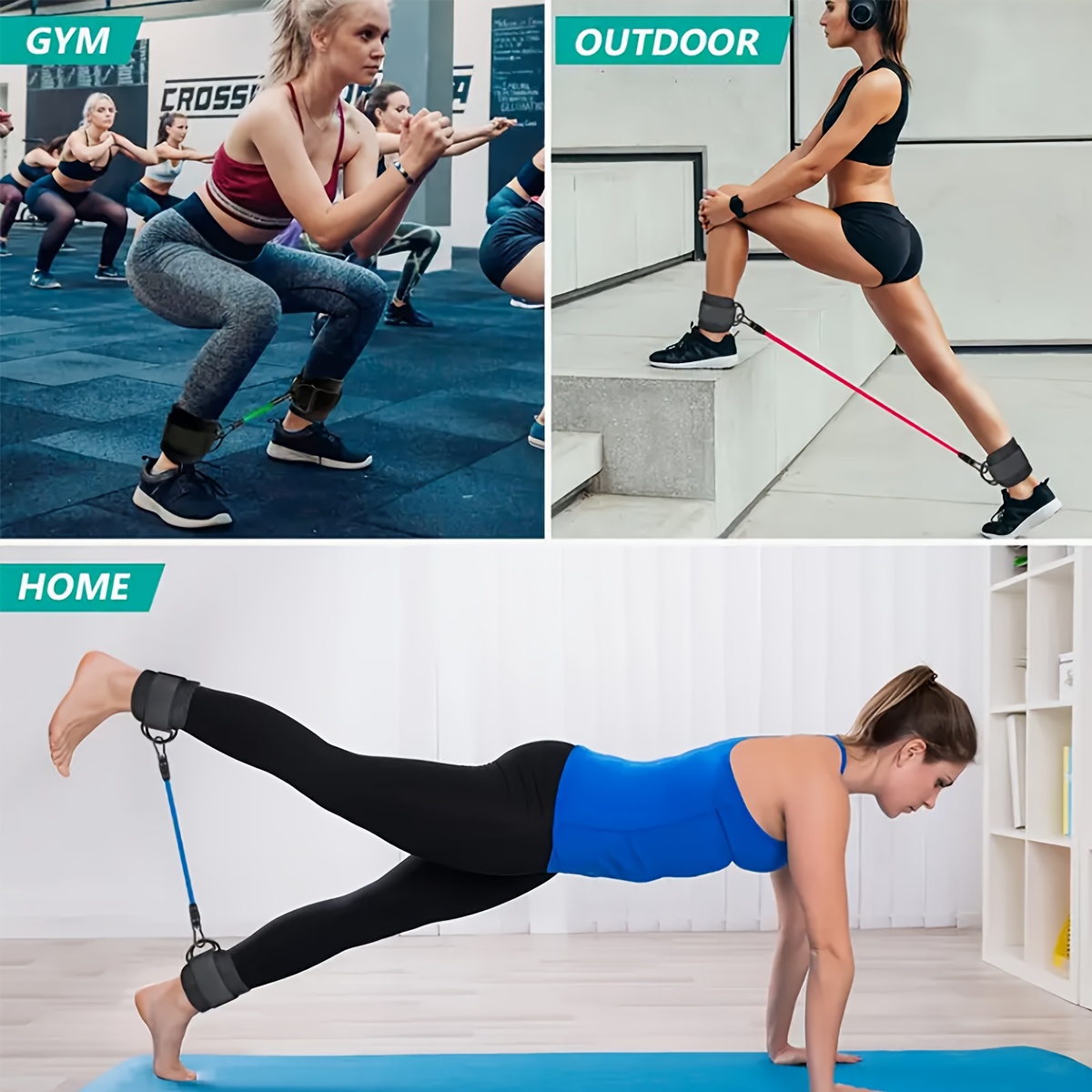 5‑Piece Ankle Resistance Band  - огляд і ціна Pilates Yoga Reformer