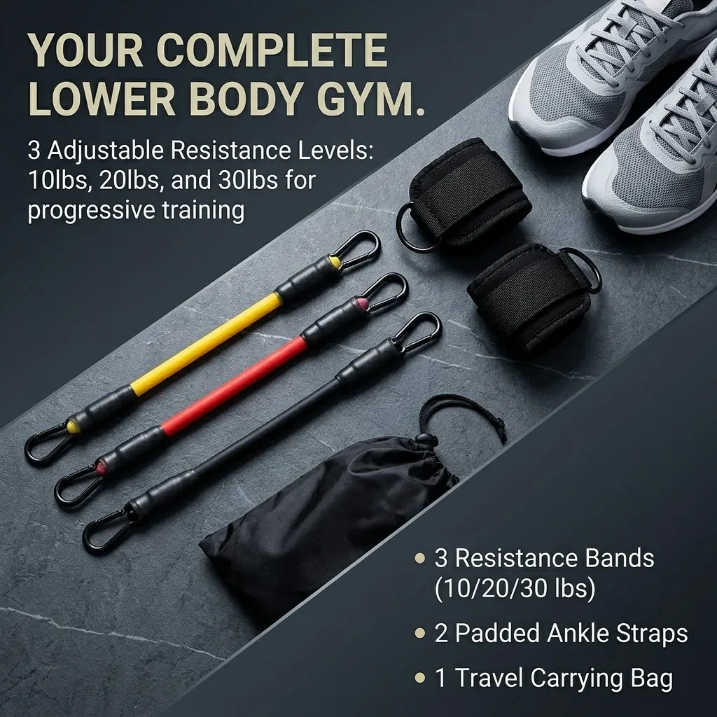 5‑Piece Ankle Resistance Band  - огляд і ціна Pilates Yoga Reformer