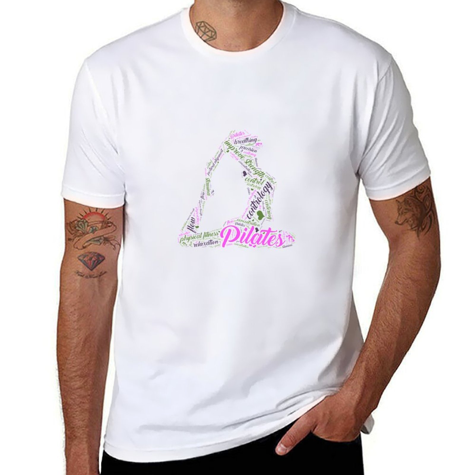 Womens Fun Word Cloud and Cute - огляд і ціна Pilates Yoga Classes