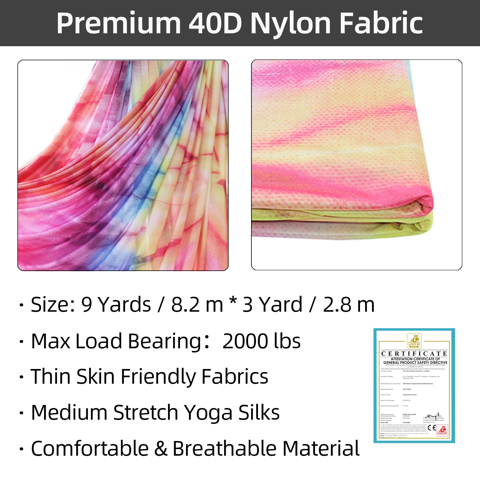 9 Yards Aerial Silks Kit Color - огляд і ціна Aerial Silk Hammock
