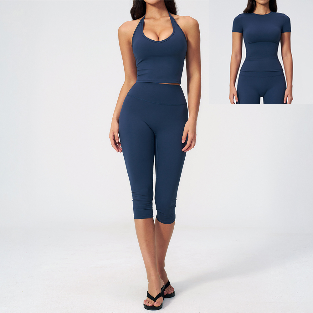 Women Halter Ruched V Neck 2/3 - огляд і ціна Pilates V Yoga