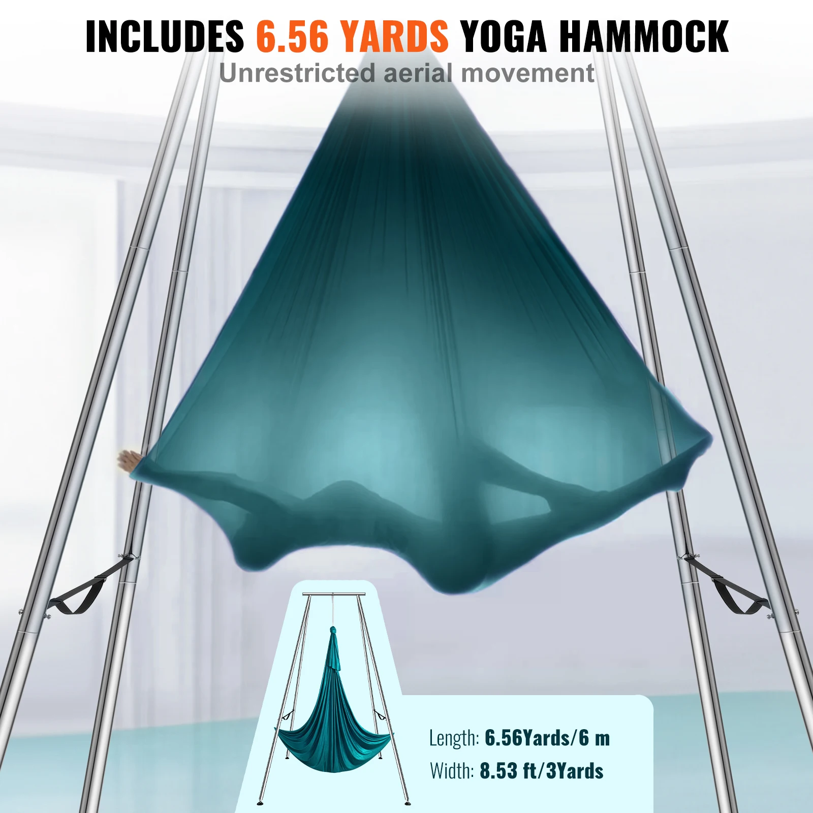 with 6.6 Yards Aerial Silks Ma - огляд і ціна Aerial Silk Hammock
